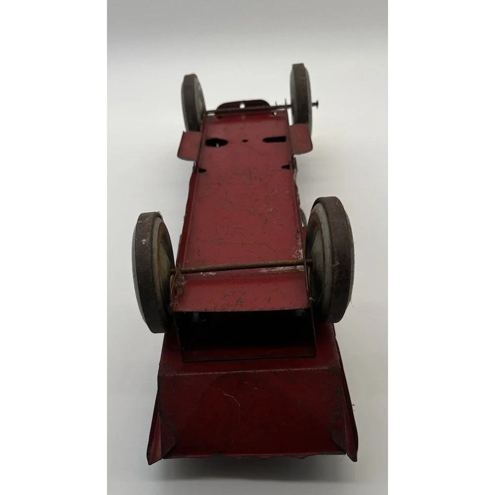 VINTAGE 1920'S STRUCTO PRESSED STEEL DUMP TRUCK RED TOY